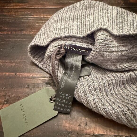 NWT ALLSAINTS Traveling Ribbed Beanie - Picture 5 of 5